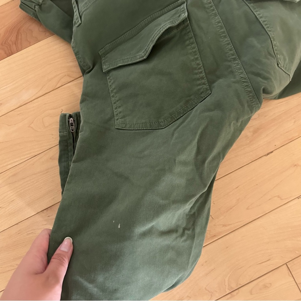 Nili Lotan Cropped Military Utility Cargo Green Pant Size 4 - Picture 8 of 8
